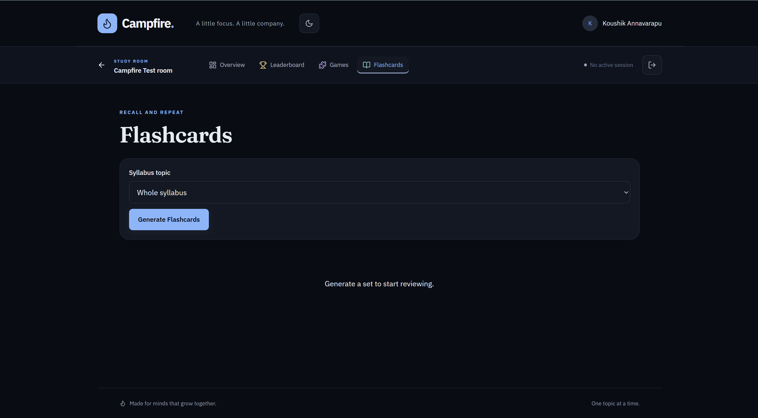 AI-generated flashcards