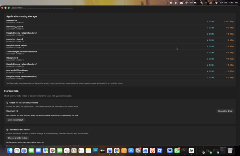 Applications using storage